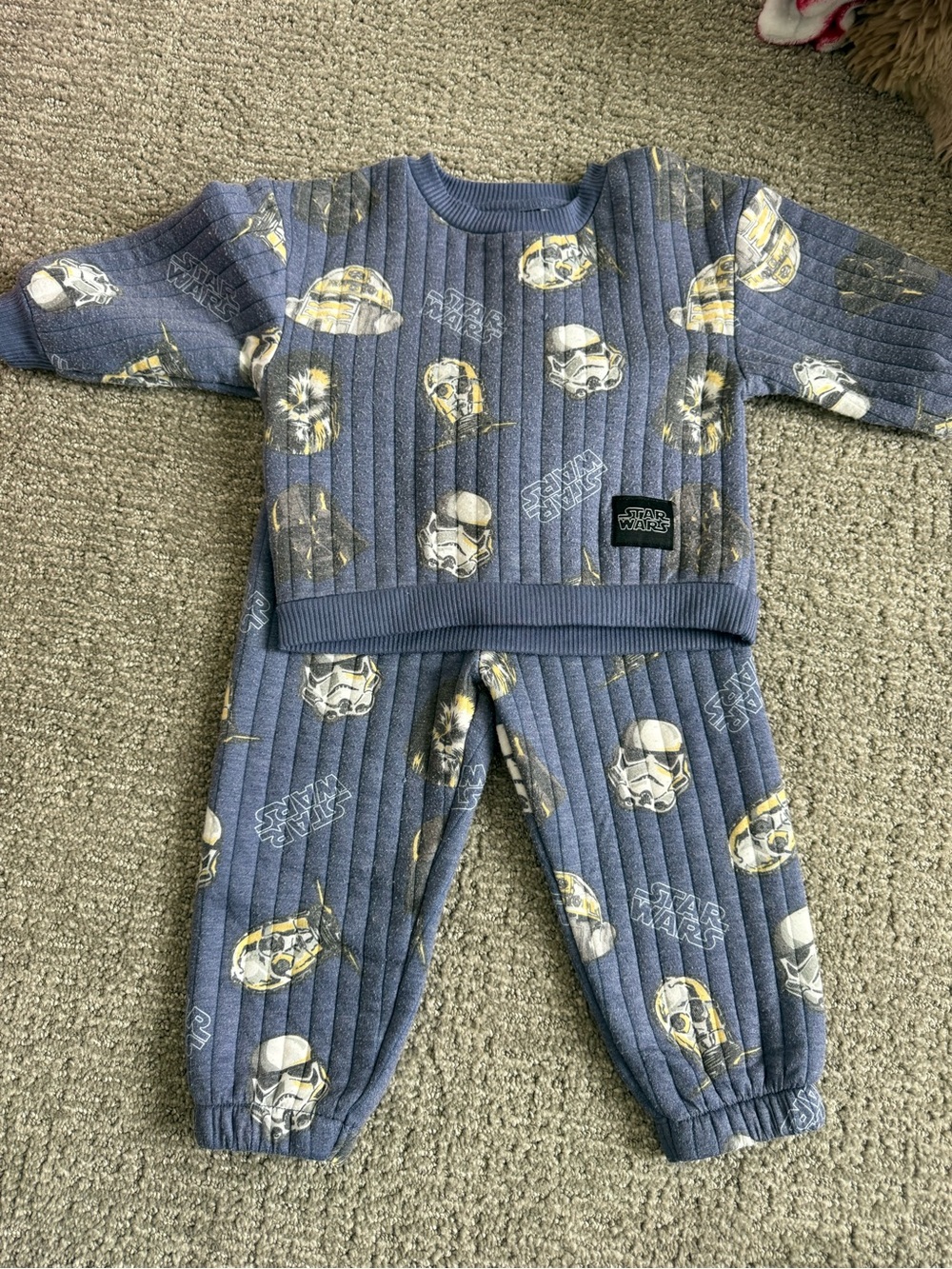 24 months Star Wars Blue Quilted Kids One-Piece Set